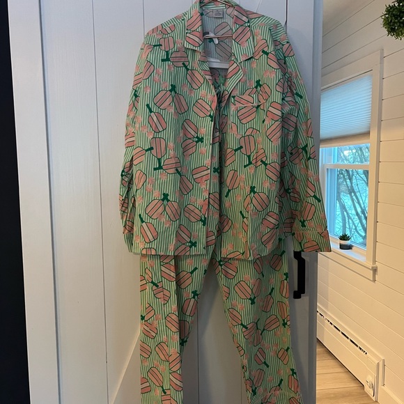 8 Oak Lane Pickleball Pajamas-2 piecepink&green!Conversation piece!! 🩷💚